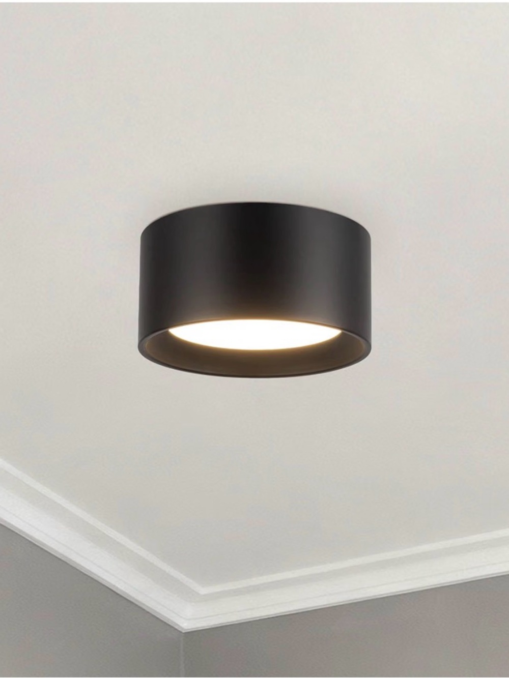 Black Round Flush Mount Ceiling Light